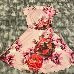 Ted Baker Floral scalloped dress